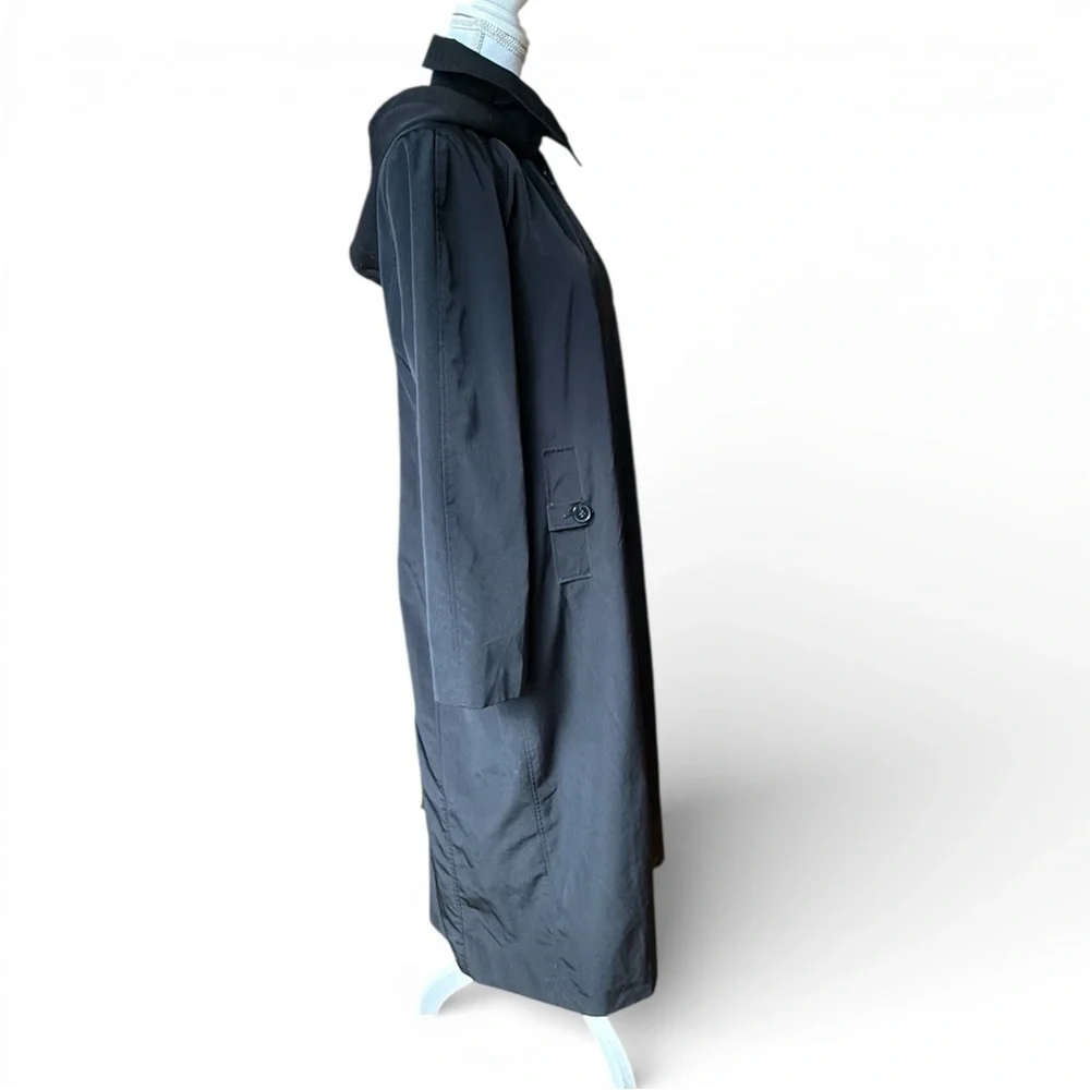 VTG London Fog Women's Black Lightweight Trench Coat - Picture 4 of 13